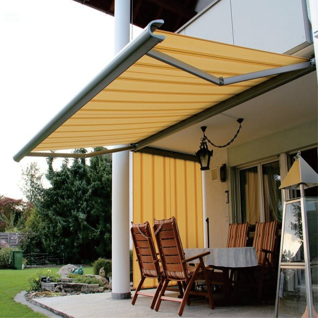 D8300 Full Box Retractable Awning 2-6m & 1.5-3m Heavy Duty Motorized Patio Canopy With LED Light Remote Smart Rain Wind Sensor - IVOIRART.COM