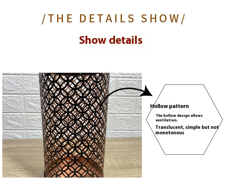 Bougeoir en fer forgé décoratif en trois pièces pour salon et chambre