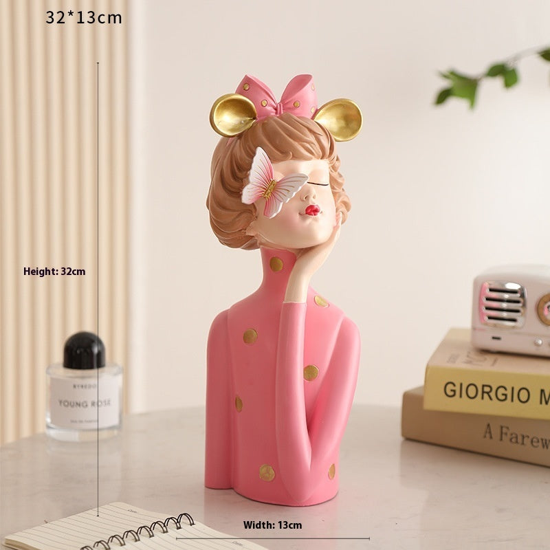 Cute Butterfly Girl Creative Home Bedroom Desktop Decoration