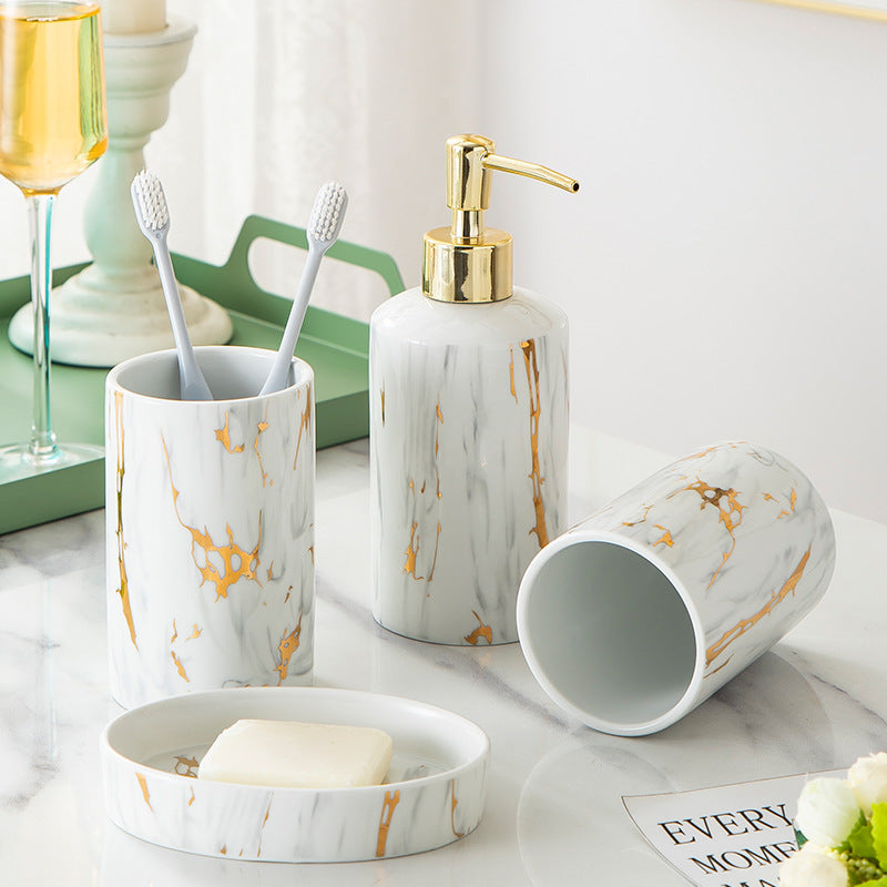 Ensemble Lavage Salle de Bain en Céramique Marbre pour Un Style Élégant