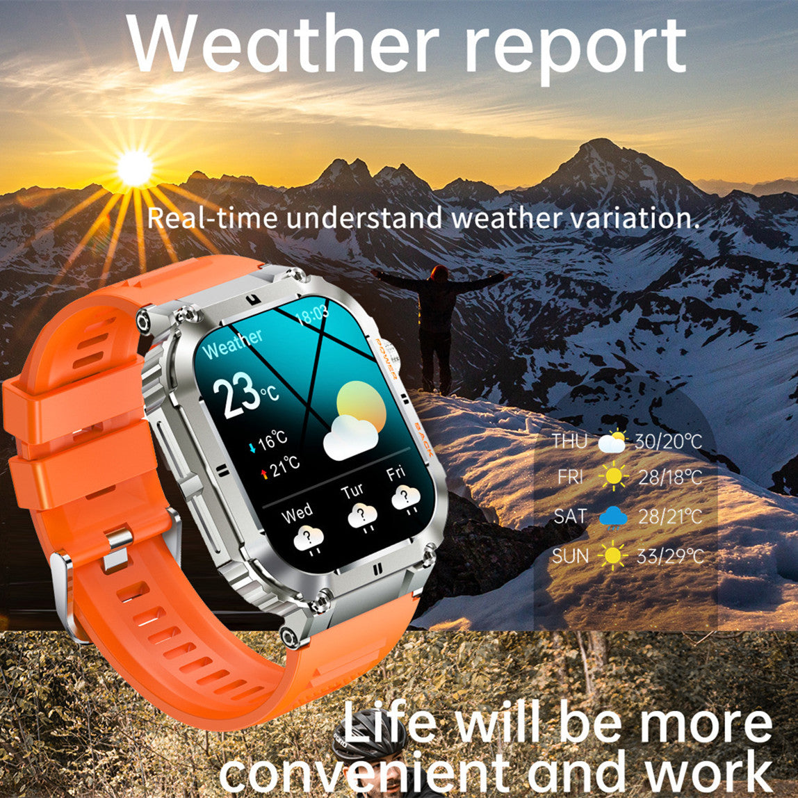 Montre Connectée Bluetooth K57PRO avec Fonction Appel et Écran TFT Noir/Orange