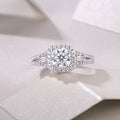 Day By Day - A Wedding Ring Set With Top-quality Moissanite S925 Silver And Platinum-plated Diamond Can Be Tested With A Diamond Pen - IVOIRART.COM