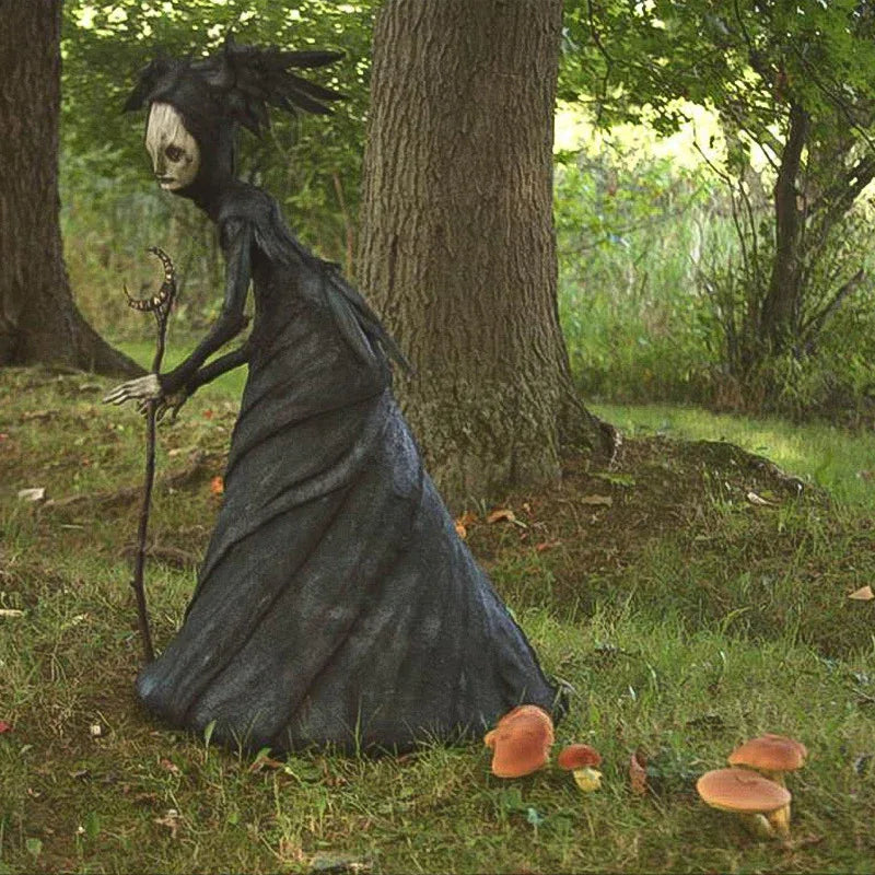 Ornements de Sorcière en Résine pour Jardin, Art Décoratif de Paysage en Herbe