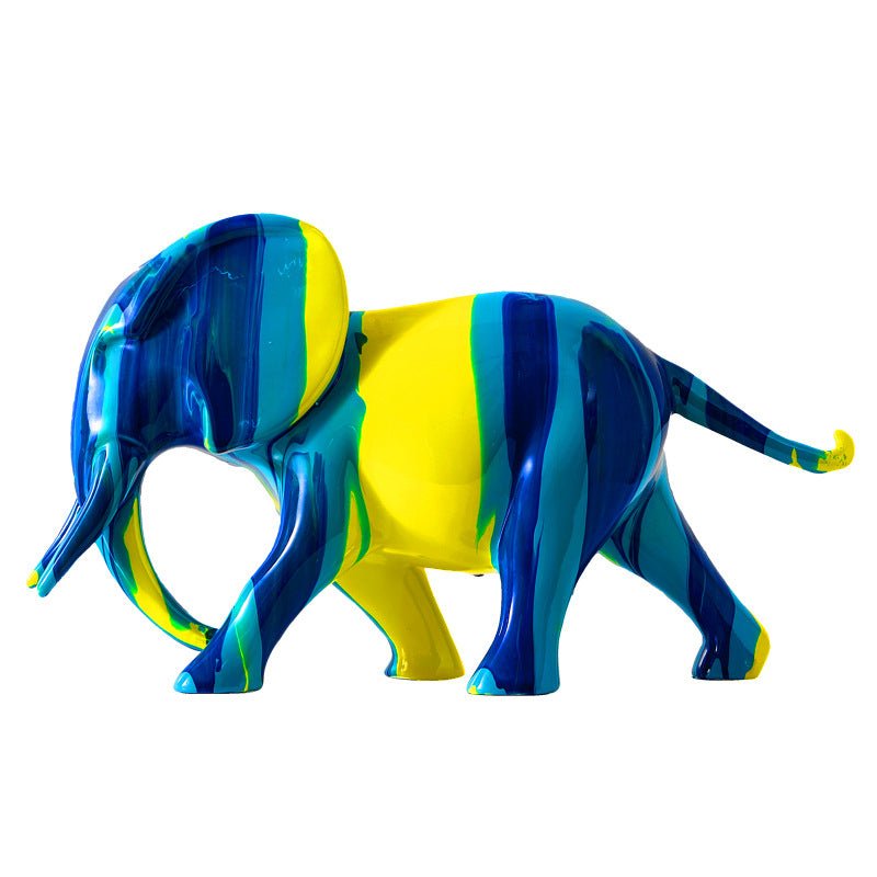 Déco éléphant en résine luxe légère créative pour salon - design moderne simple. - IVOIRART.COM