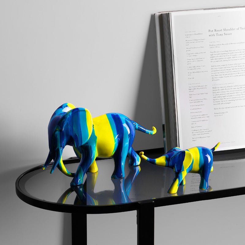 Déco éléphant en résine luxe légère créative pour salon - design moderne simple. - IVOIRART.COM