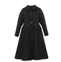 Deconstructed Mainline Audrey Hepburn Style Retro Waist Cinching Wool Coat - IVOIRART.COM