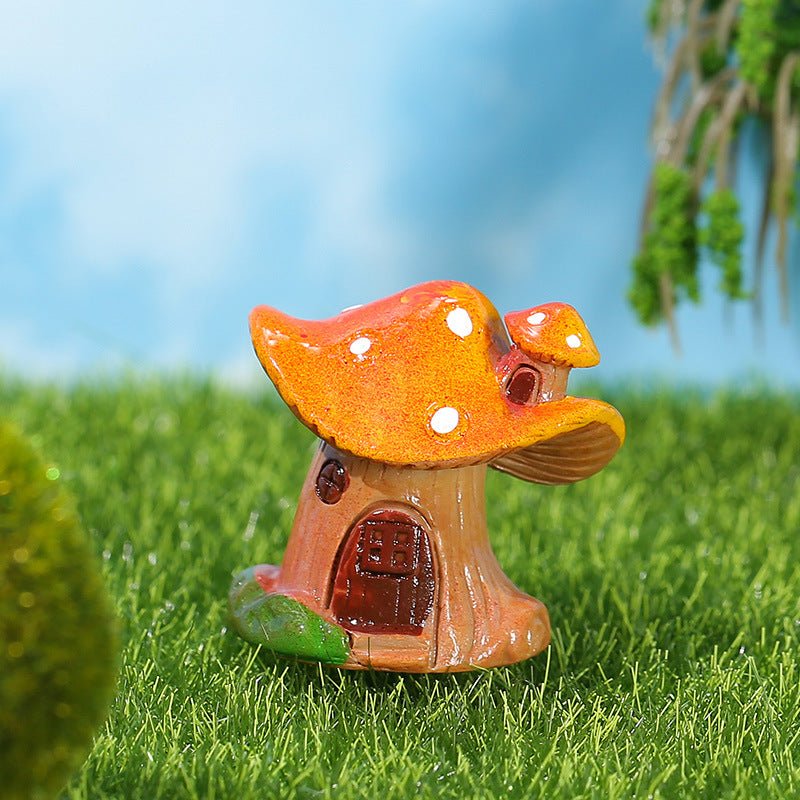 Décoration créative maison champignon en résine avec mousse micro - paysage - IVOIRART.COM