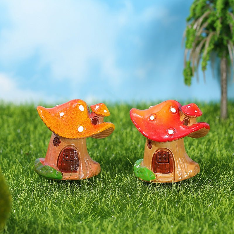 Décoration créative maison champignon en résine avec mousse micro - paysage - IVOIRART.COM