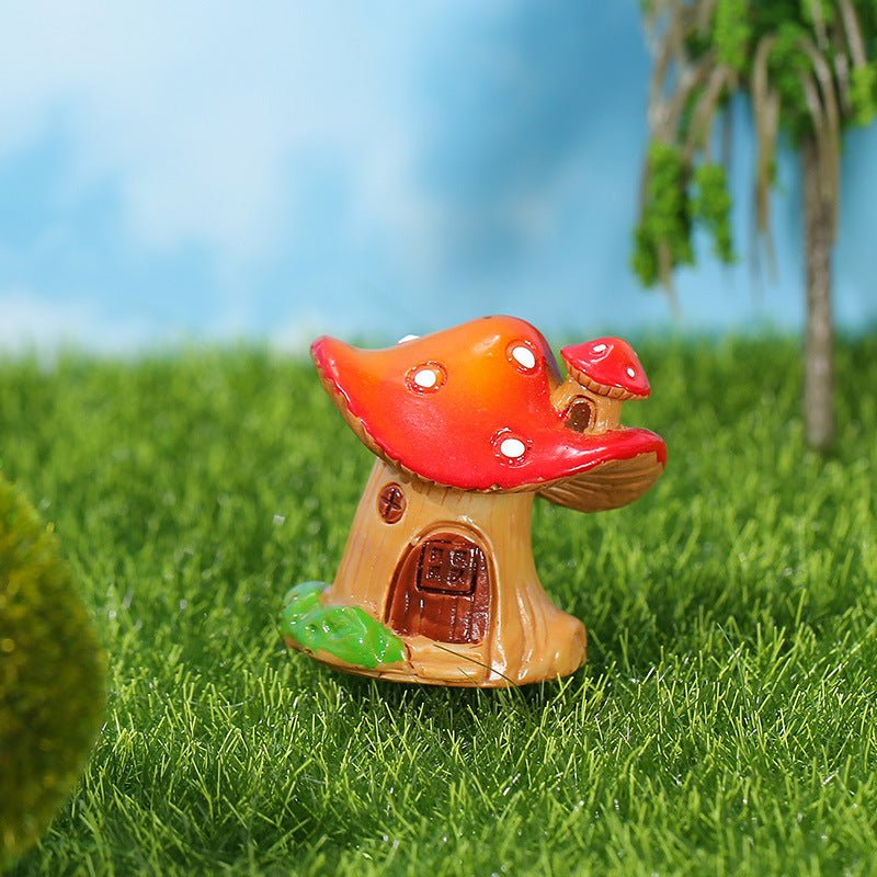 Décoration créative maison champignon en résine avec mousse micro - paysage - IVOIRART.COM