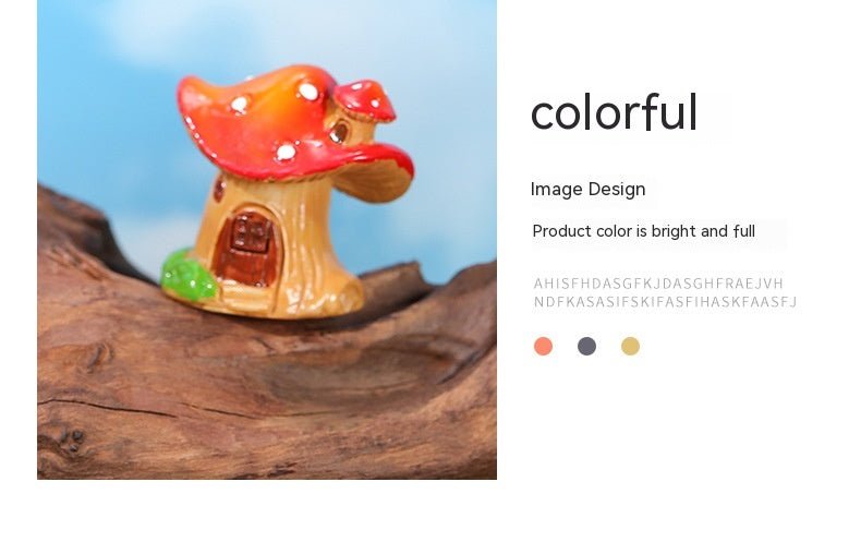 Décoration créative maison champignon en résine avec mousse micro - paysage - IVOIRART.COM