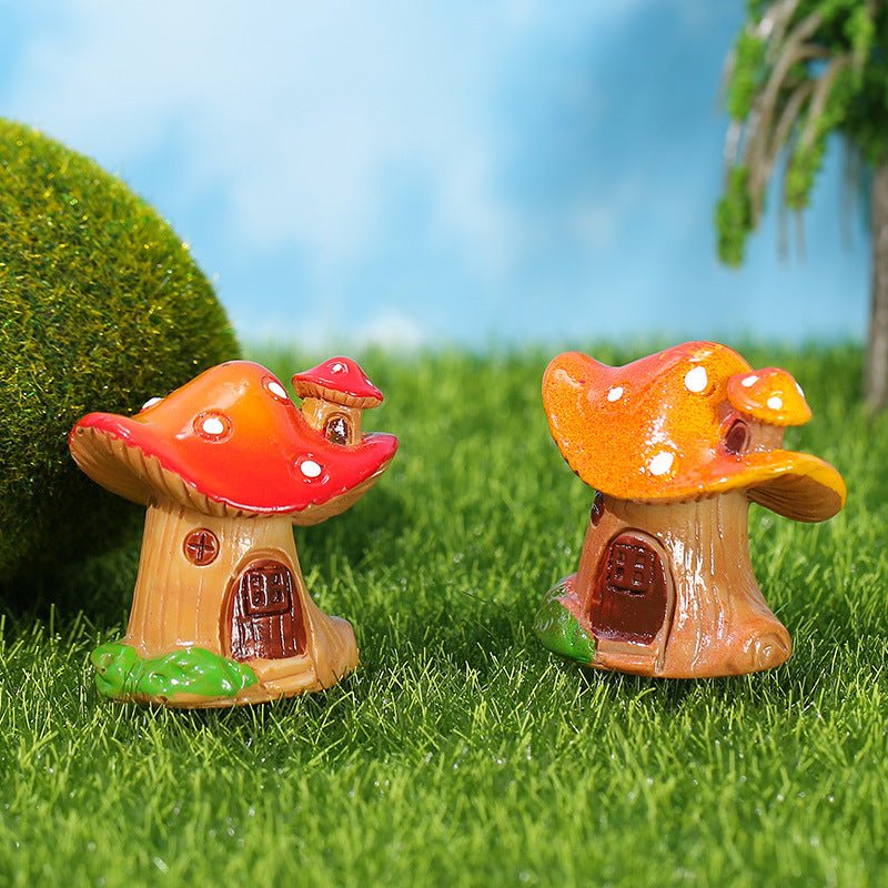 Décoration créative maison champignon en résine avec mousse micro - paysage - IVOIRART.COM