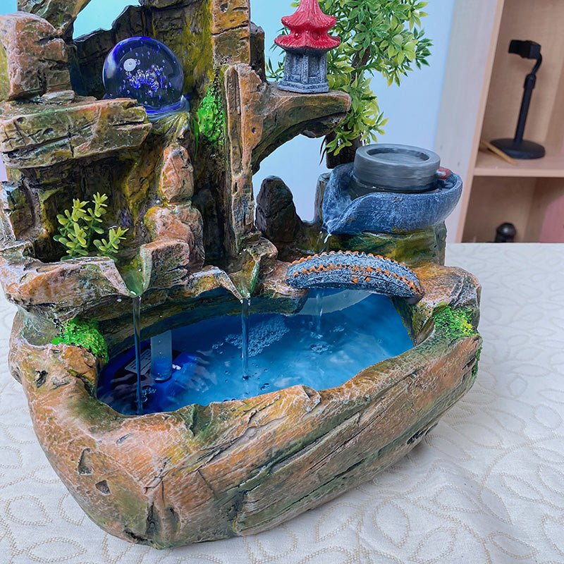 Décoration de bureau : aquarium décoratif créatif avec pompe et globe en verres. - IVOIRART.COM