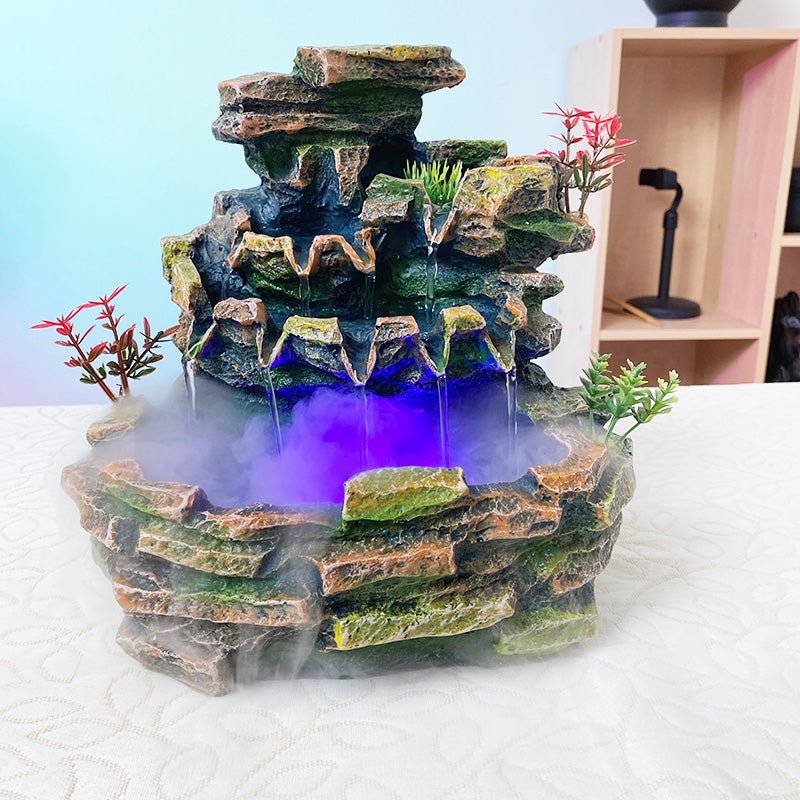 Décoration de bureau : aquarium décoratif créatif avec pompe et globe en verres. - IVOIRART.COM