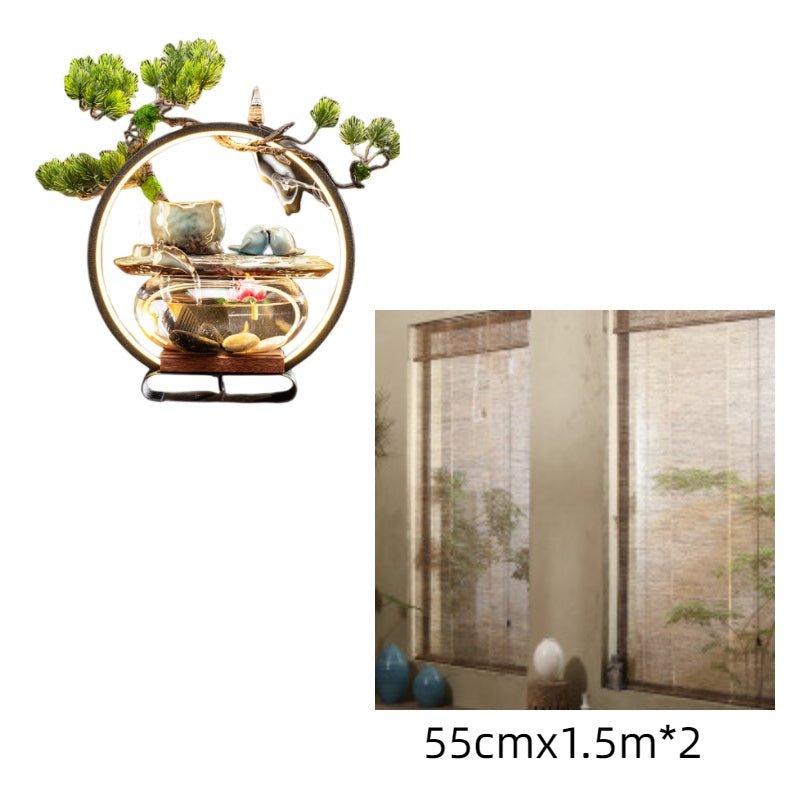 Décoration lampe fontaine pour aquarium en céramique - style chinois élégant Zen - IVOIRART.COM