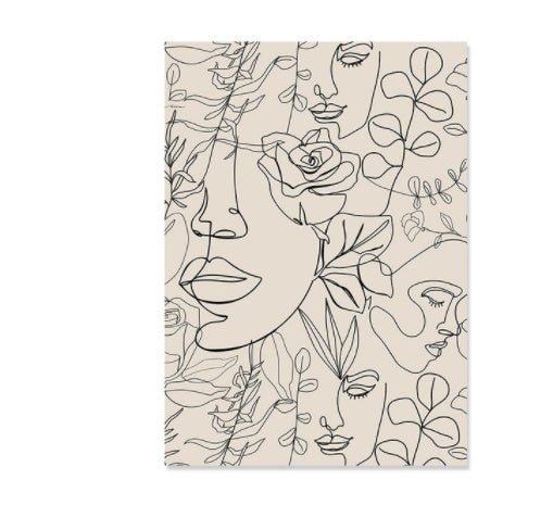 Décoration Murale Bohème en Toile avec Lignes Abstraites pour Intérieur Stylé - IVOIRART.COM