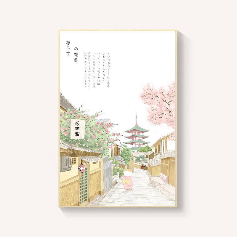 Décoration murale japonaise paysage fleurs de cerisier pour restaurant sushi chambre - IVOIRART.COM