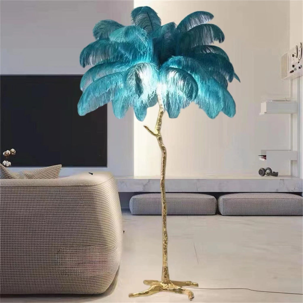 Decorative Resin Feather Floor Lamp For Living Room And Bedroom - IVOIRART.COM