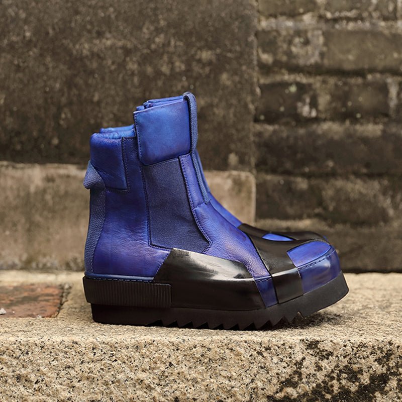 Design Leather Handmade Retro Thick Soled Heightening Casual Shoes - IVOIRART.COM