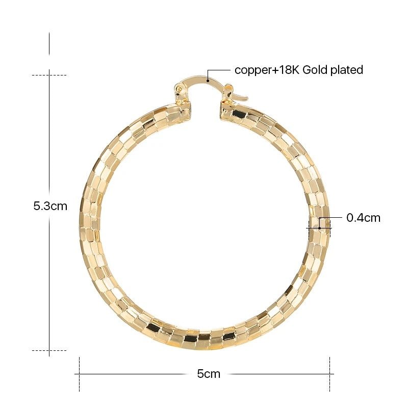 Design minimaliste européen et américain cercle en électrodéposition or 18K - IVOIRART.COM