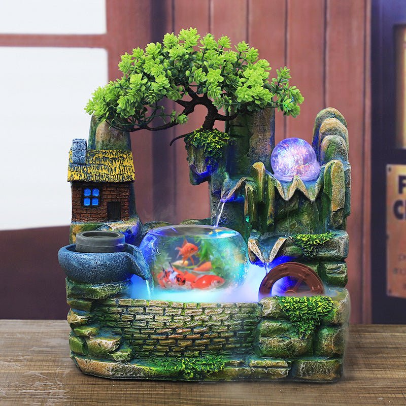 Desktop Waterscape Fish Tank Creative Humidifier - IVOIRART.COM