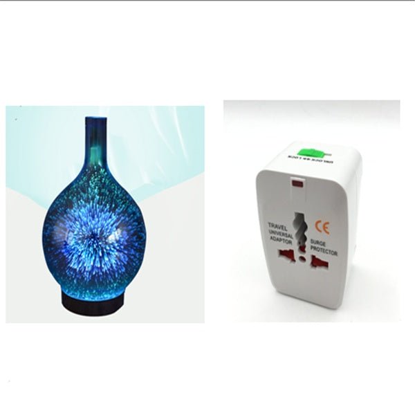 Diffuseur d'Arôme 3D en Verre avec Lampe Colorée et Humidificateur Nuit - IVOIRART.COM