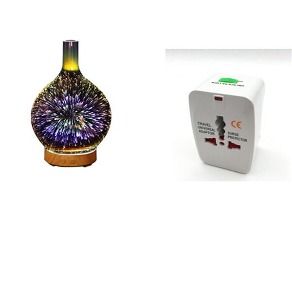 Diffuseur d'Arôme 3D en Verre avec Lampe Colorée et Humidificateur Nuit - IVOIRART.COM