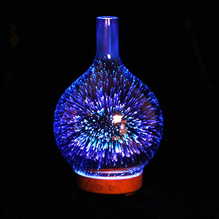 Diffuseur d'Arôme 3D en Verre avec Lampe Colorée et Humidificateur Nuit - IVOIRART.COM