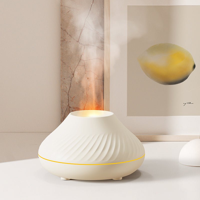 Diffuseur d'arôme Flamme RVB 130ml, Humidificateur Flambeau Volcano 3D Couleurs - IVOIRART.COM