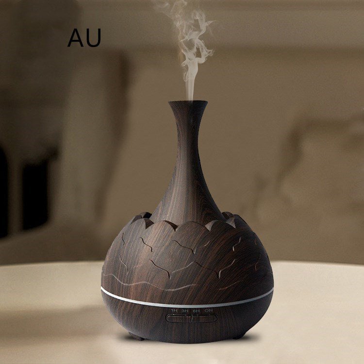 Diffuseur d'arômes motif bois XD806 · 400ML · LED multicolore · Minuterie 1/3/6H - IVOIRART.COM
