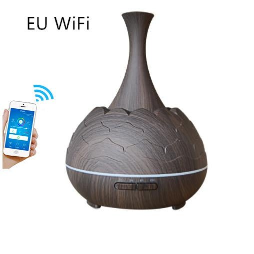 Diffuseur d'arômes motif bois XD806 · 400ML · LED multicolore · Minuterie 1/3/6H - IVOIRART.COM
