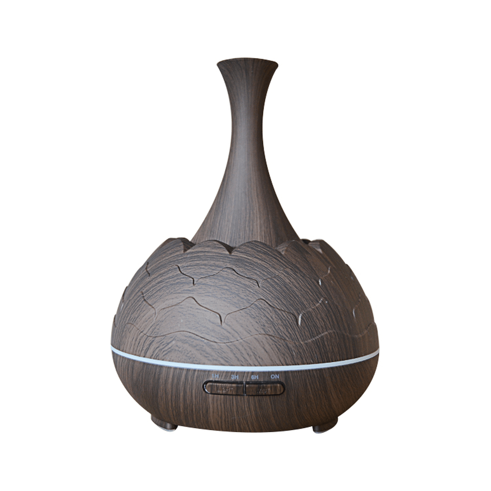 Diffuseur d'arômes motif bois XD806 · 400ML · LED multicolore · Minuterie 1/3/6H - IVOIRART.COM