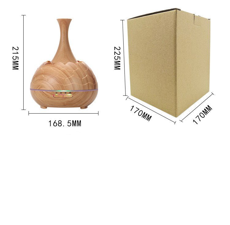 Diffuseur d'arômes motif bois XD806 · 400ML · LED multicolore · Minuterie 1/3/6H - IVOIRART.COM