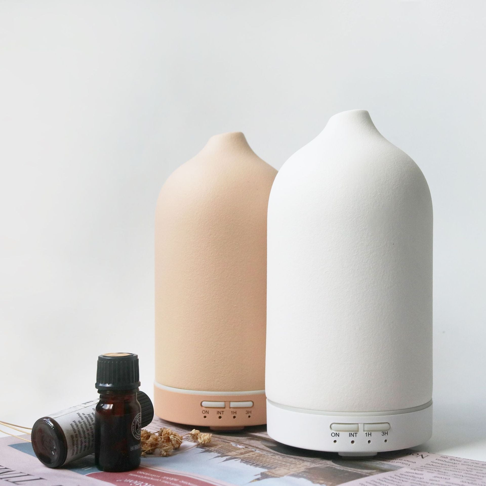 Diffuseur d'Arômes Ultrasonique en Céramique 5 Couleurs avec Humidificateur - IVOIRART.COM