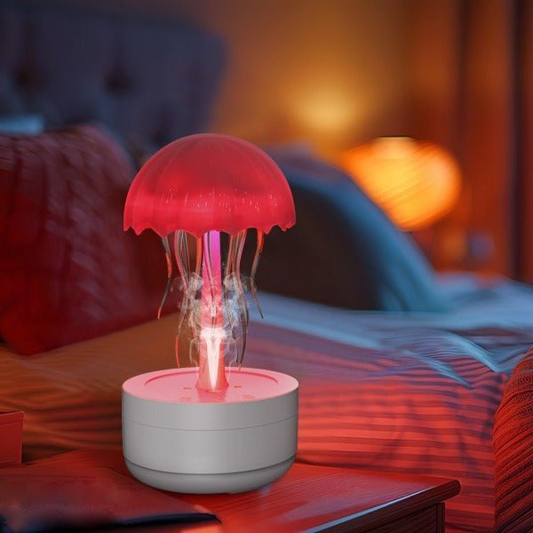 Diffuseur d'Humidificateur Méduse avec Diffuseur d'Huiles Essentielles et Veilleuse - IVOIRART.COM