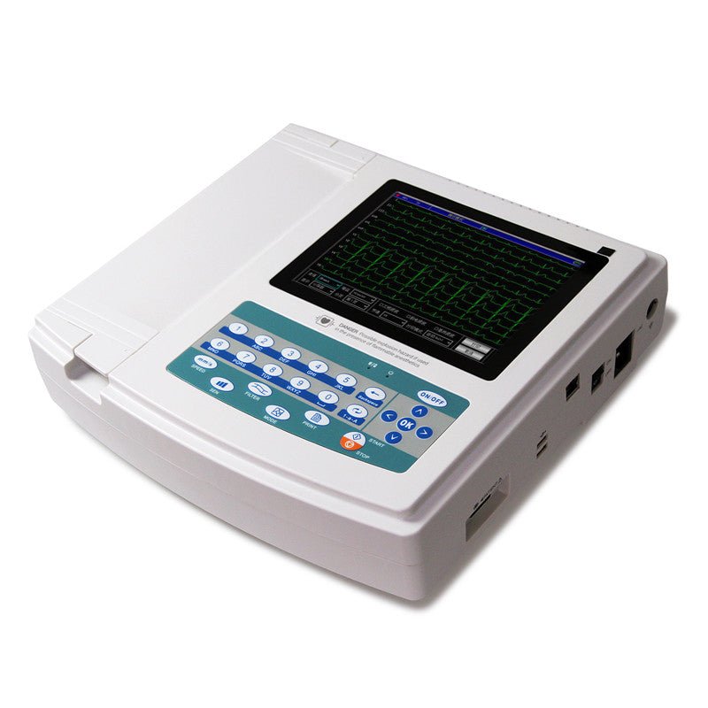Digital 12 Channel 12 Lead Electrocardiograph Touch ECG EKG Machine PC Software Printer - IVOIRART.COM