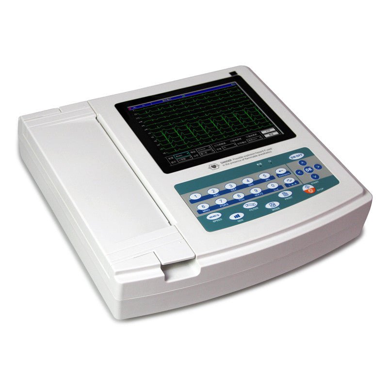 Digital 12 Channel 12 Lead Electrocardiograph Touch ECG EKG Machine PC Software Printer - IVOIRART.COM