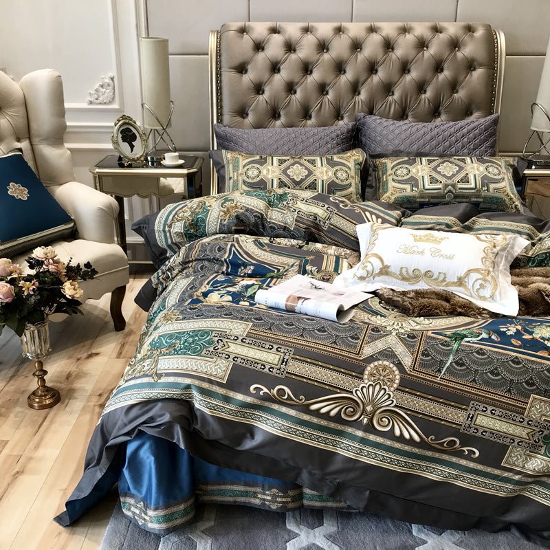 Digital Printed Cotton Fitted Sheet Bedding - IVOIRART.COM