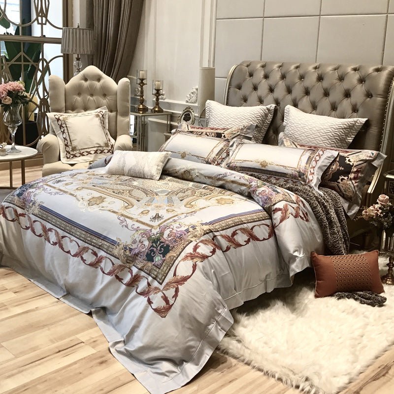 Digital Printed Cotton Fitted Sheet Bedding - IVOIRART.COM