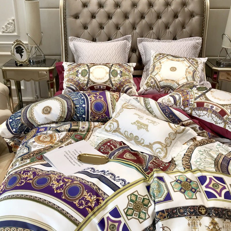 Digital Printed Cotton Fitted Sheet Bedding - IVOIRART.COM