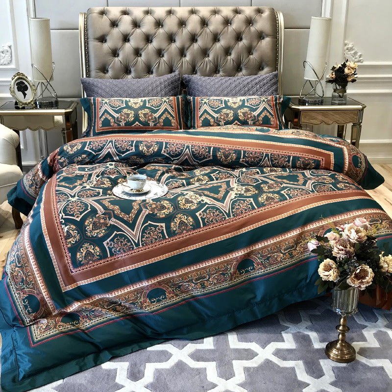 Digital Printed Cotton Fitted Sheet Bedding - IVOIRART.COM