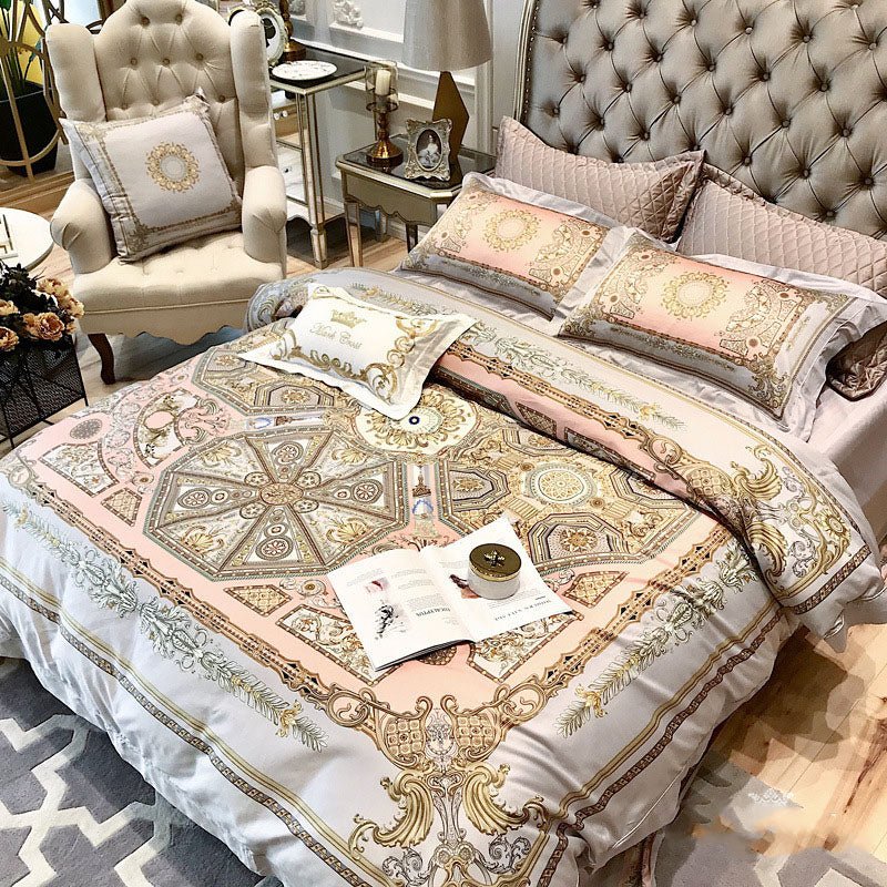 Digital Printed Cotton Fitted Sheet Bedding - IVOIRART.COM