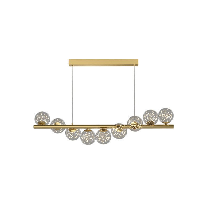 Dining Room Chandelier Creative 3D Long Chandelier - Iron Glass Shade LED 220V AC EU - IVOIRART.COM