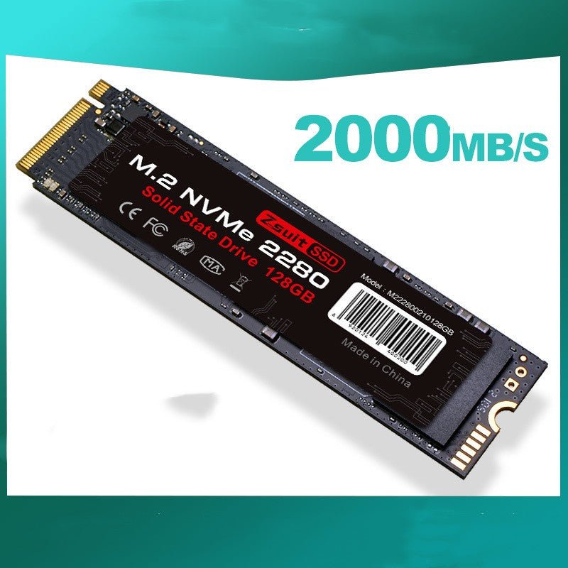 Disque SSD 12G M.2 2280 NVMe pour Ordinateur Portable et Bureau, 128 Go, Rouge Métal - IVOIRART.COM