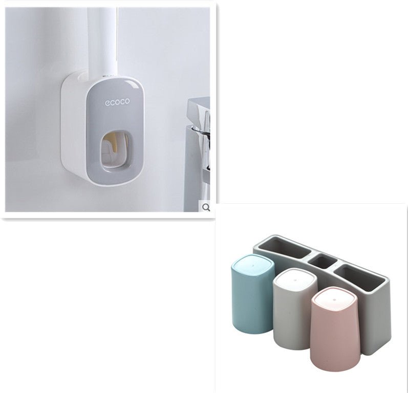 Distributeur Automatique de Dentifrice Mural avec Support et Accessoires de Salle de Bain - IVOIRART.COM
