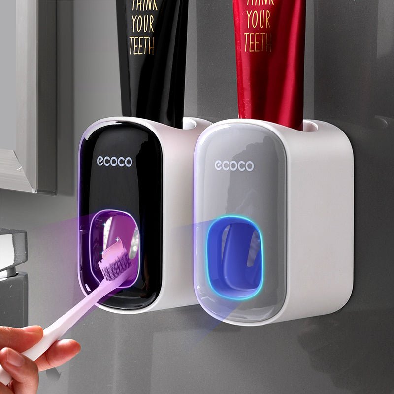Distributeur Automatique de Dentifrice Mural avec Support et Accessoires de Salle de Bain - IVOIRART.COM