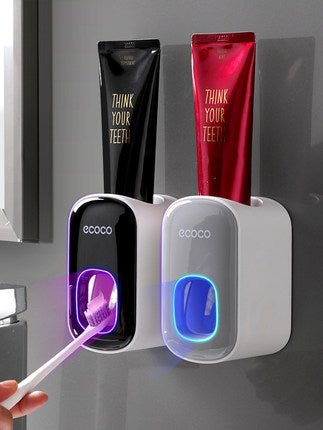 Distributeur Automatique de Dentifrice Mural avec Support et Accessoires de Salle de Bain - IVOIRART.COM