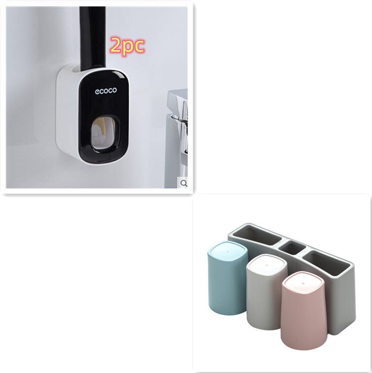 Distributeur Automatique de Dentifrice Mural avec Support et Accessoires de Salle de Bain - IVOIRART.COM