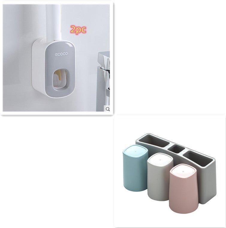 Distributeur Automatique de Dentifrice Mural avec Support et Accessoires de Salle de Bain - IVOIRART.COM