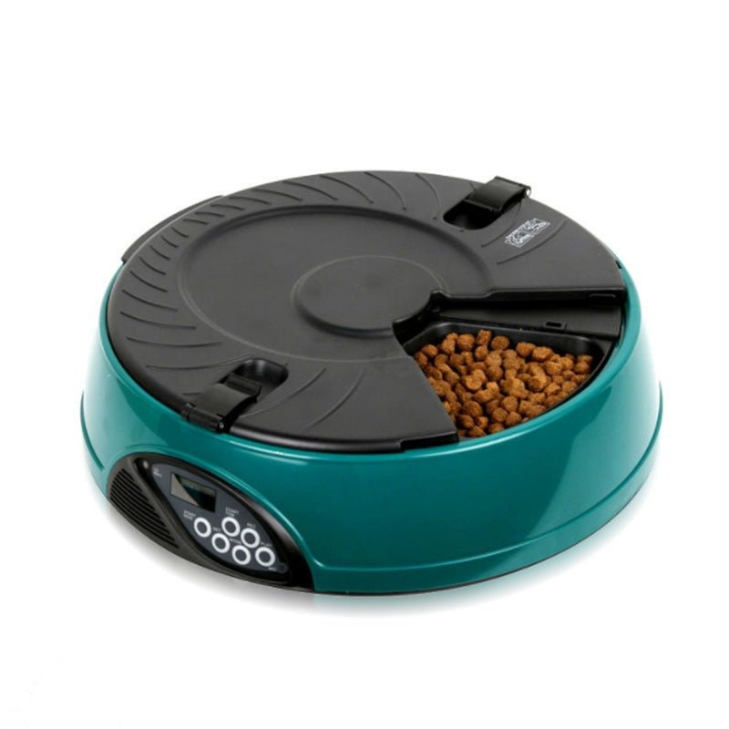 Distributeur Automatique de Nourriture pour Animaux avec 6 Compartiments - IVOIRART.COM