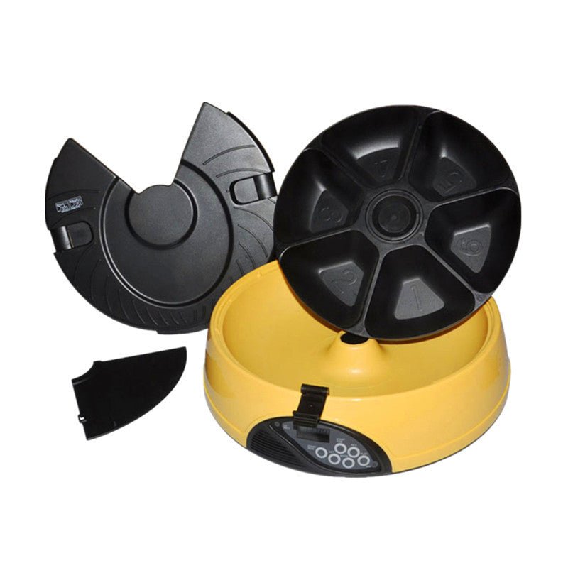 Distributeur Automatique de Nourriture pour Animaux avec 6 Compartiments - IVOIRART.COM